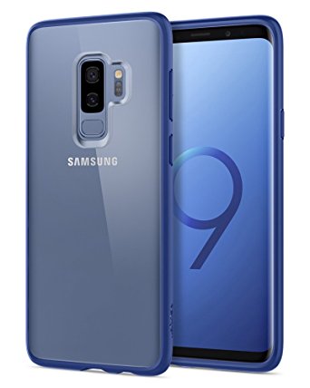 Spigen Ultra Hybrid Galaxy S9 Plus Case with Air Cushion Technology and Clear Hybrid Drop Protection for Samsung Galaxy S9 Plus (2018) - Coral Blue