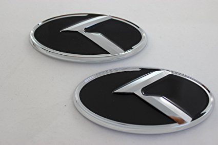 Kia Optima K5 2pcs Chrome K Logo Vip Speed Badge Emblem Trunk Grille Lid Tail Gate Front Rear Kdm 2009 2010 2011 2012 2013