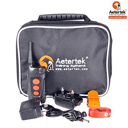 Aetertek At-918c 100% Waterproof Rechargeable Dog Training Shock Collar 600 Yard, Auto Anti Bark Function