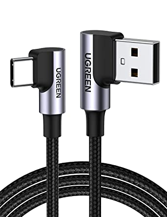 UGREEN USB C Right Angle Cable 90 Degree Type C Fast Charger Compatible with Samsung Galaxy Note20 S20 S10 S10e S9 S8 Plus PS5 Controller LG G8 G7 V40 V30 Nintendo Switch GoPro Hero 7 8 10ft