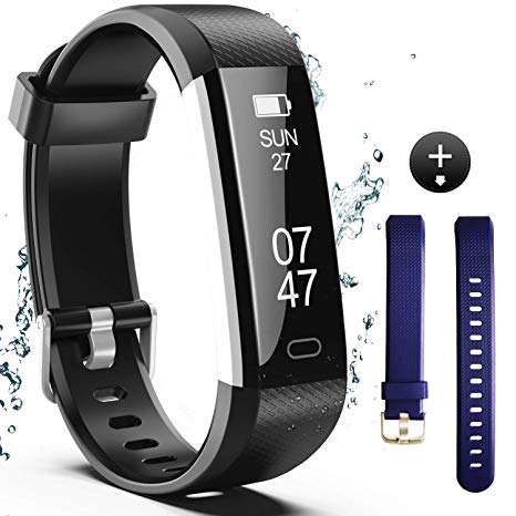 Fitness Tracker, Fitness Watch Include Replacement Band, Activity Tracker Smart Band with Sleep Monitor, Smart Bracelet Pedometer Wristband for Kids, Women and Men