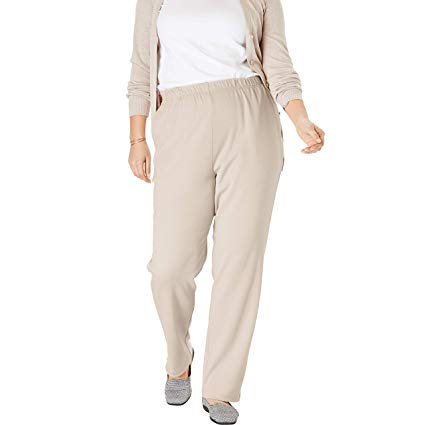 Woman Within Women's Plus Size Petite 7-Day Knit Straight Leg Pant