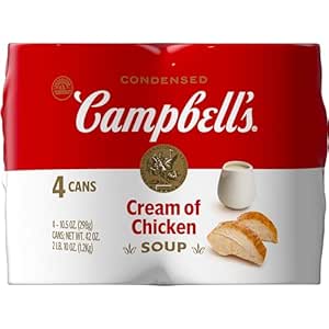 Campbell's Condensed Cream of Chicken Soup, 10.5 Ounce Can (Pack of 4)