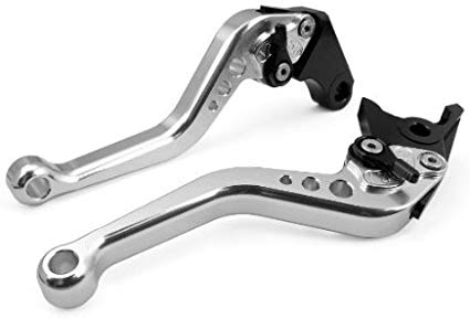 Short Brake and Clutch Levers for Yamaha FZ-07 FZ07 FZ09 2014-2019,FZ8 2011-2015,FZ-10 16-19,FJ-09 15-19,XSR700/900 ABS 16-19,FZ6 FAZER 04-10,FZ6R 09-17,FZ1 FAZER 06-15,XJ6 DIVERSION 09-15-Silver