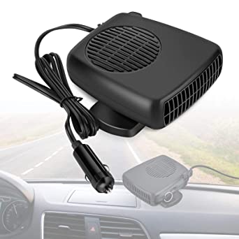 Portable Heater for Car,12V 150W Fast Heating Windshield Defroster Defogger & Cooling Fan for Winter Handled Black