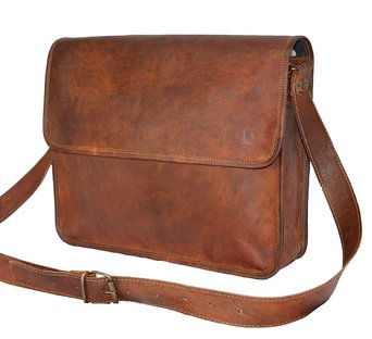 Urban Dezire Vintage Leather Laptop Briefcase Bag
