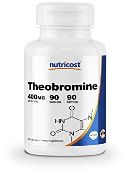 Nutricost Theobromine 400mg, 90 Veggie Capsules - Gluten Free, Non-GMO
