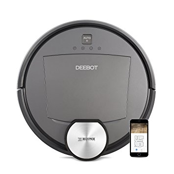 ECOVACS DEEBOT R95 Robotic Vacuum with the latest mapping technology, Wi-Fi and Alexa enabled; perfect for bare floors and carpets, and homes with pets