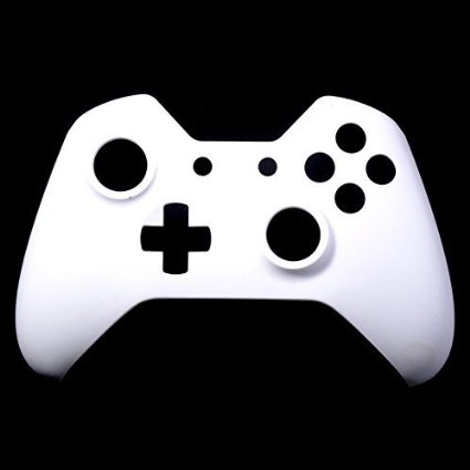 eXtremeRate Matte Solid White Front Top Up Shell Case Faceplate for Xbox One Controller