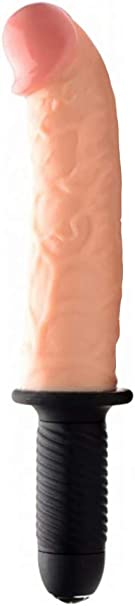 Master Series The Curved Dicktator 13 Mode Vibrating Giant Dildo Thruster, Flesh, 1 Count