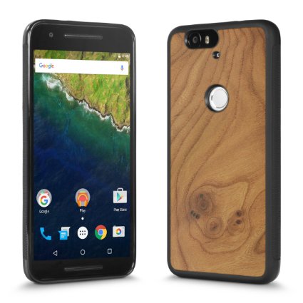 Cover-Up #WoodBack Explorer Real Wood Case for Google Nexus 6P - Carpathian Elm Burl