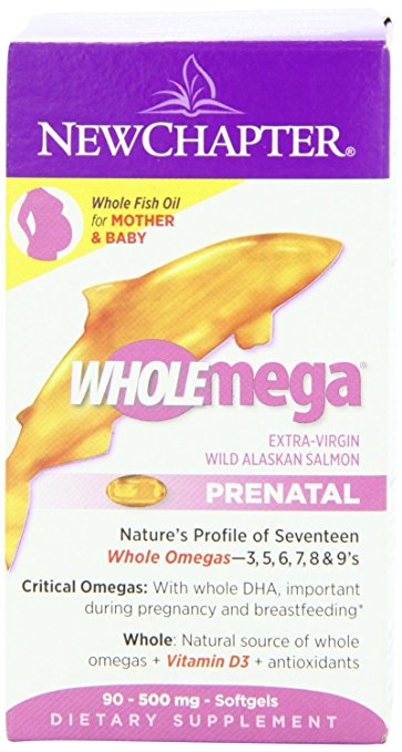 NEW CHAPTER WHOLEMEGA PRENATAL, 90 softgels - Pack of 2