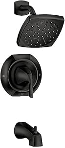 Moen Lindor 82504BL Matte Black 1-Handle Bathtub and Shower Faucet