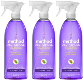 Method All Purpose Natural Surface Cleaning Spray  - 28 Oz - French Lavender - 3 Pk