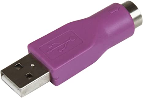 StarTech.com Replacement PS/2 Keyboard to USB Adapter - F/M - Keyboard adapter - PS/2 (F) to USB (M) - GC46MFKEY, Purple