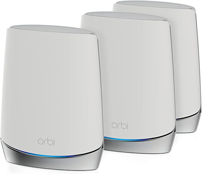 NETGEAR Orbi RBK753S High-Performance Whole Home Mesh WiFi System 3-Pack Includes 1 Router & 2 Satellites White