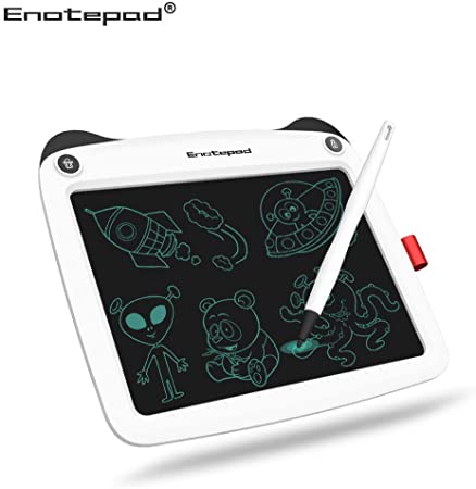 LCD Writing Tablet, Doodle Board 9'' Electronic Writing & Drawing Board, Kids Gift for Girls/Boys, Handwriting Paper Drawing Tablet Home & School Use [White]