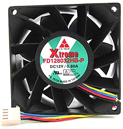 Cooling Fan FD128032HB-P,Server Cooler Fan FD128032HB-P 12V 0.80A, Inverter Cooling Fan for 8CM 4-Wire