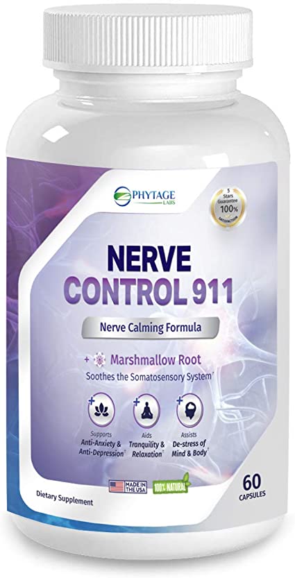 Nerve Control 911 - Phytage Labs (Official – 60 Capsules) All Natural Plant Based Nerve Health & Pain Management Support