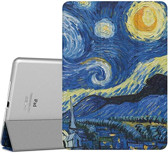 MoKo Case Fit iPad Pro 9.7 - Slim Lightweight Smart-Shell Stand Cover with Translucent Frosted Back Protector Fit iPad Pro 9.7 Inch 2016 Release Tablet, Starry Night (with Auto Wake/Sleep)