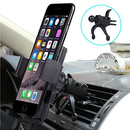 Car Mount, Bosuge Univeral Cell Phone Car Phone Mount Holder Cradle for iPhone 7/6S/6/5S/7 Plus, Samsung Galaxy S8 S7 Edge S6 S5 Note 5/4,Nexus,HTC,LG,Sony More Smartphone&GPS