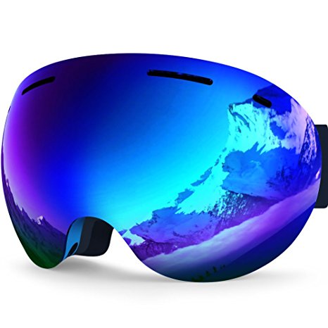 ZIONOR XA Ski Snowboard Snow Goggles for Men Women Anti-fog UV Protection Spherical Dual Lens Design