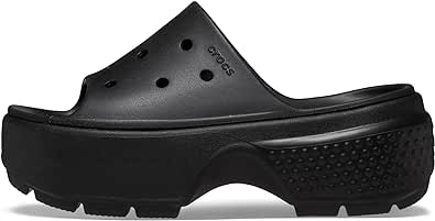 Crocs™ Stomp Wedge Slides for Men and Women – Thermoplastic Lining, Upper, and Footbed – Round Toe Design