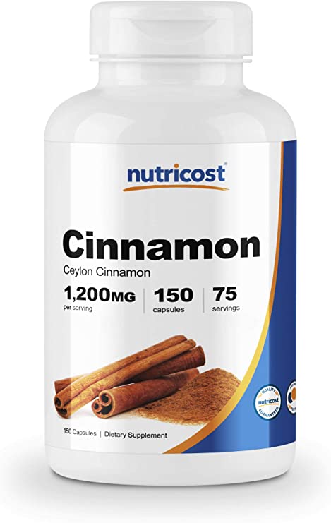 Nutricost Cinnamon (Ceylon Cinnamon) 1,200mg Serving, 150 Capsules - Gluten Free, Non-GMO