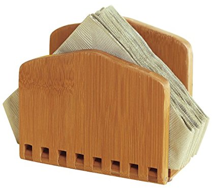 Lipper Bamboo Collection 8860 Adjustable Napkin Holder