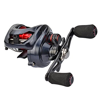 KastKing Spartacus Maximus Metal Baitcasting Fishing Reel – Saltwater Baitcaster- 10   1 Shielded Stainless Bearings - 25 LB Carbon Fiber Drag - Zero Flex Aluminum Alloy Construction