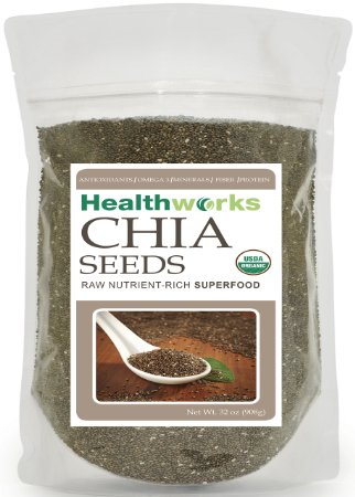 Healthworks Certified Organic Chia Seeds 2 Pound