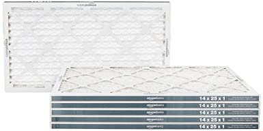 AmazonBasics MERV 8 AC Furnace Air Filter - 14'' x 25'' x 1'', 6-Pack