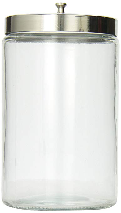 MABIS Stor-A-Lot Glass Apothecary Jar, Sundry Jar Without Imprints, Clear