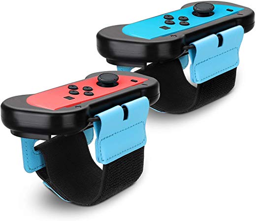 Wrist Bands for Nintendo Switch Controller Game Just Dance 2020 Just Dance 2019, Adjustable Elastic Strap for Joy-Cons Controller, Two Size for Adults and Children, 2 Pack
