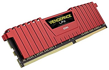 Corsair Vengeance LPX 8GB (1 x 8GB) DDR4 DRAM 2400MHz (PC4-19200) C16 Memory Kit, Red