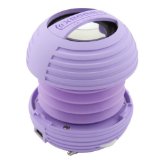 XBOOM Mini Portable Capsule Speaker with Rechargeable Battery and Enhanced Bass Resonator - Purple