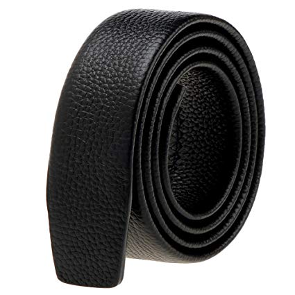 Vbiger Men's 1 3/8" wide Genuine Leather Belt without Buckle Ratchet Belt