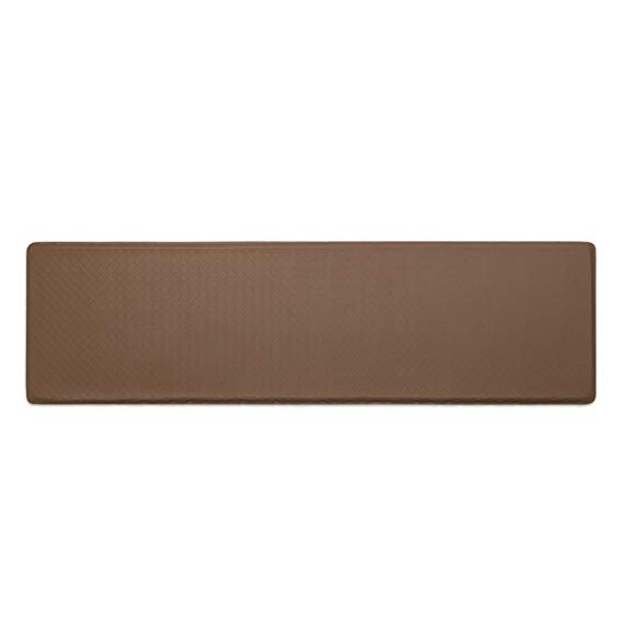 GelPro Classic Anti-Fatigue Kitchen Comfort Chef Floor Mat, 20x72”, Basketweave Khaki Stain Resistant Surface with ½” gel core for health & wellness