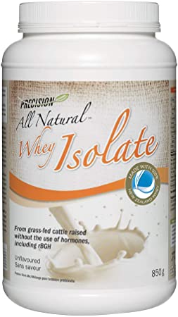 Precision All Natural Whey Isolate - Unflavoured, 850 g | Hormone-free and gluten-fee