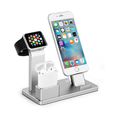Apple Watch Stand Aluminum Airpods Charging Docks iPhone Charging Station iPad Functional Stand for AirPods Apple Watch Series 2 / Series 1 / iPhone 8 / iPhone 7 / Plus / iPhone 8 / iPhone 6 / 6s Plus