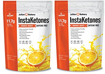 InstaKetones® Orange Burst 11.7g BHB Per Scoop (Caffeine Free Value Pack) (60 Servings) Exogenous Ketones