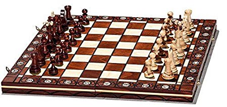 Woodeyland Hand Crafted Wooden SENATOR Chess PROFESSIONAL Set 40 x 40 cm