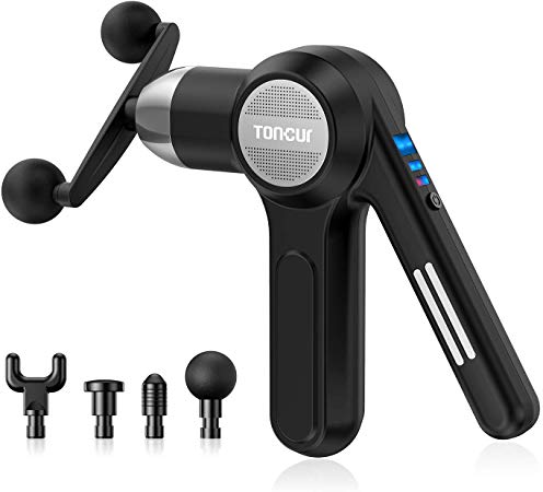 Toncur Massage Gun, Powerful Deep Tissue Percussion Muscle Massager for Pain Relief, Super Quiet Brushless Motor