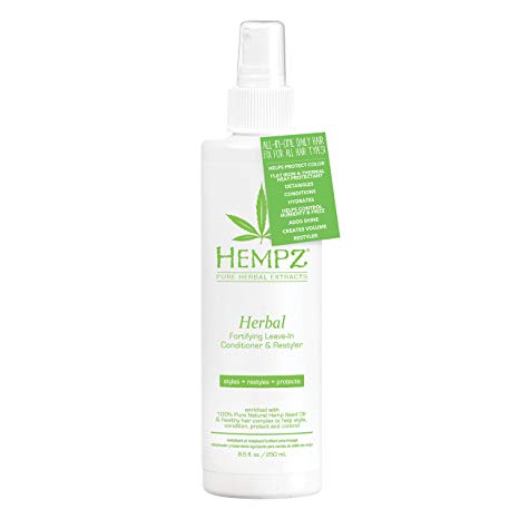 Hempz Herbal Fortifying Leave-in Conditioner & Restyler, Fresh Hemp & Citrus, 8.5 Ounce