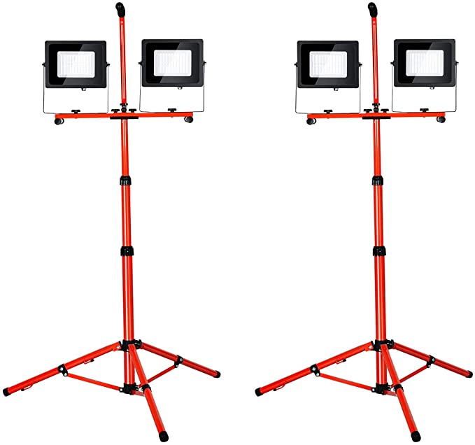 LED Work Light with Tripod Stand 10000LM 5000K 2pack