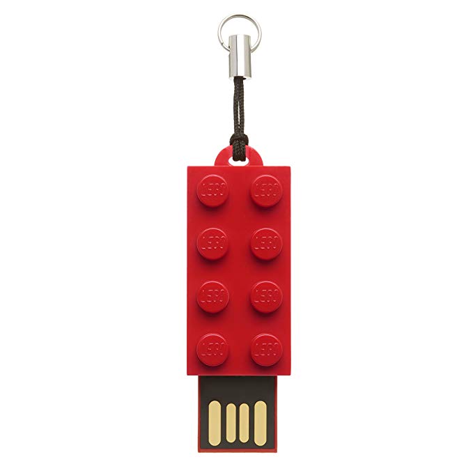 PNY Lego Brick 32GB USB 2.0 Flash Drive with Additional Lego Brick Toy (P-FDI32GLEGO-GE)