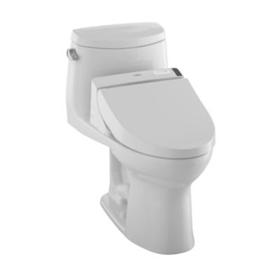 TOTO MW6042044CEFG#01 Ultramax II Connect Plus Toilet, 1.28 GPF With Washlet C200, Cotton