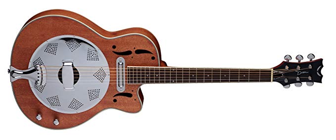 Dean Resonator Cutaway/Electric Natural Mahogany Guitar