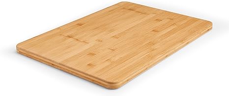 Farberware Extra-Large Wood Cutting Board, Reversible Chopping Board for Kitchen Meal Prep and Serving, Charcuterie Board, 14-Inch x 20-Inch, Bamboo