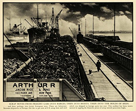 1937 Print Steel Arthur Jacob Rice Scrap Yard Industry Schiavone-Bonomo Iron - Original Halftone Print